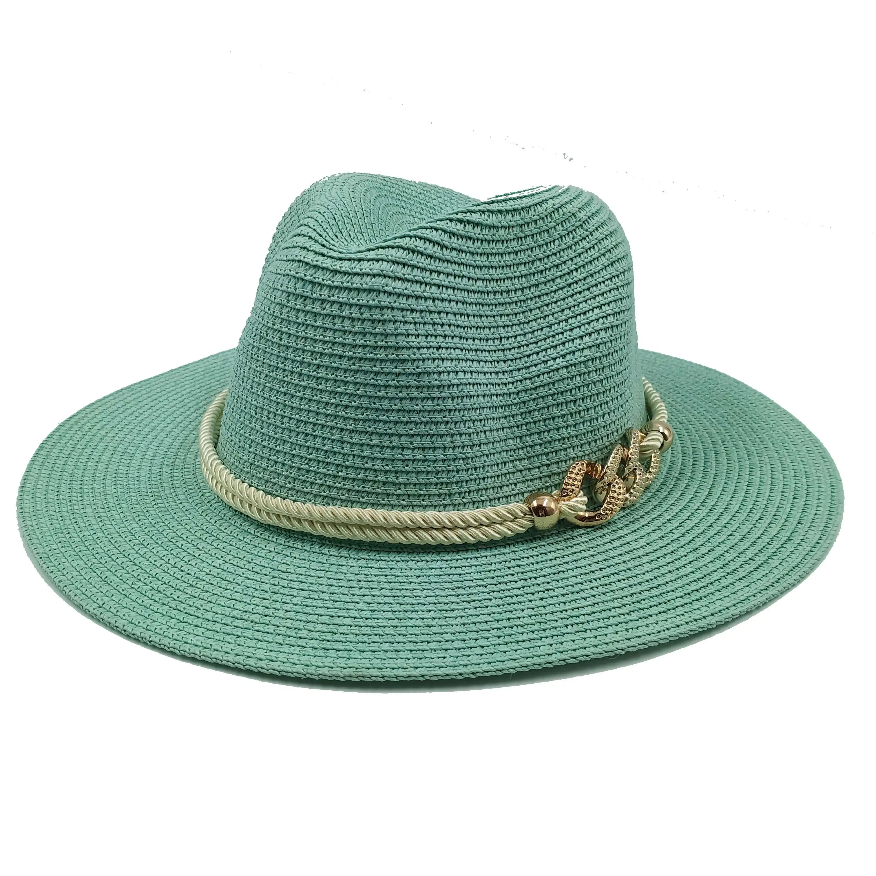 Bunte Hüte Für Frauen Strand Sonnenhut Reise Strand Jazz Kappe Sonnenschutz Sonnenhut Mode männer Panama Hut шляпа – Detail 7