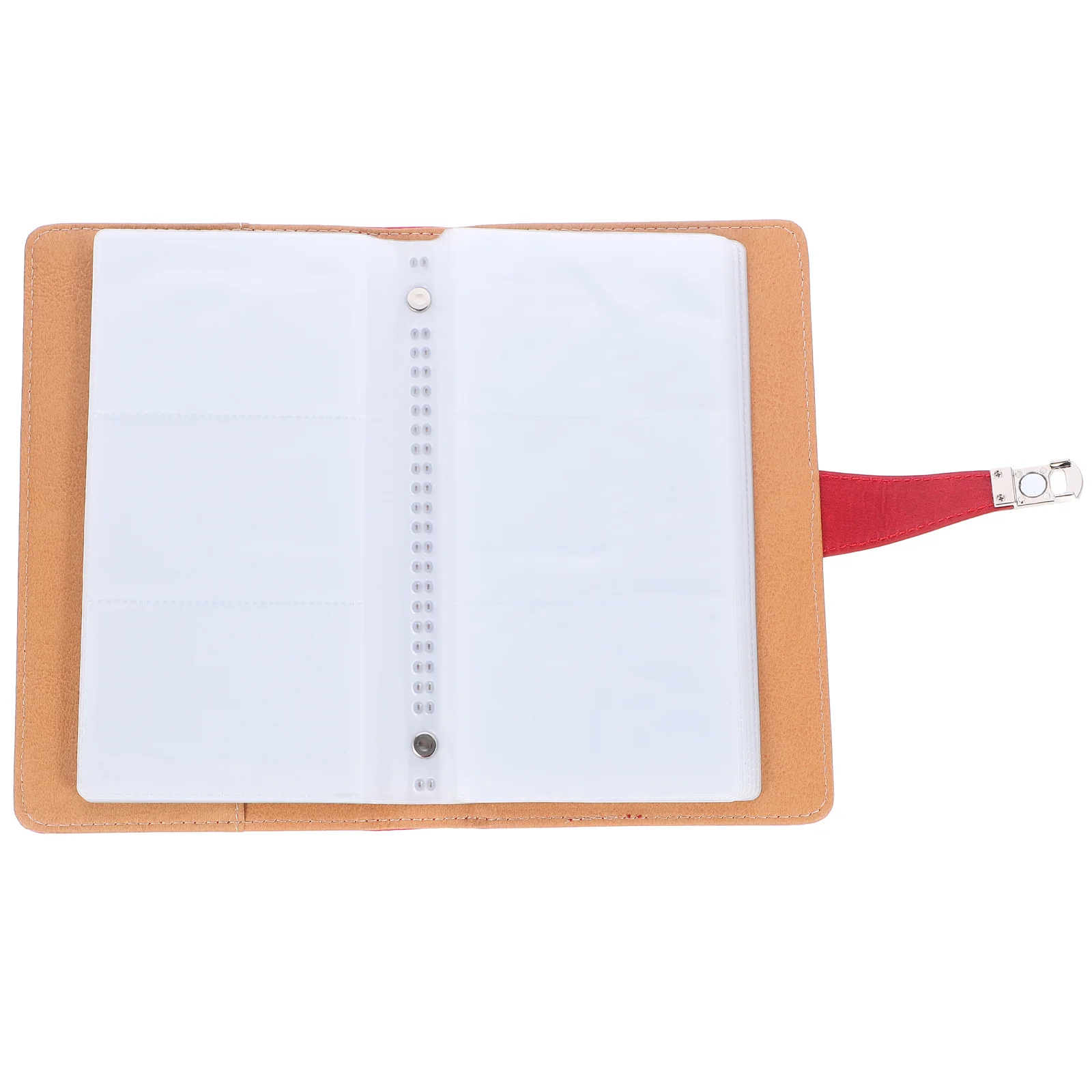 

Clip Card Organizer Photo Album Cards Pvc Pu Binding Belt Binder Convenient Holder