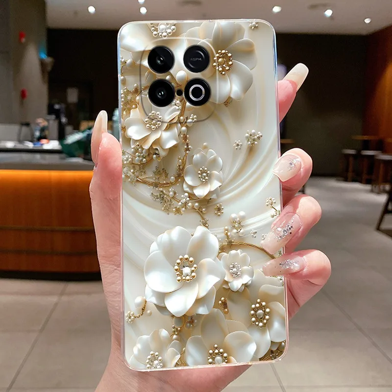 Clear Fashion Butterfly Flower Soft TPU Silicone Phone Cover
