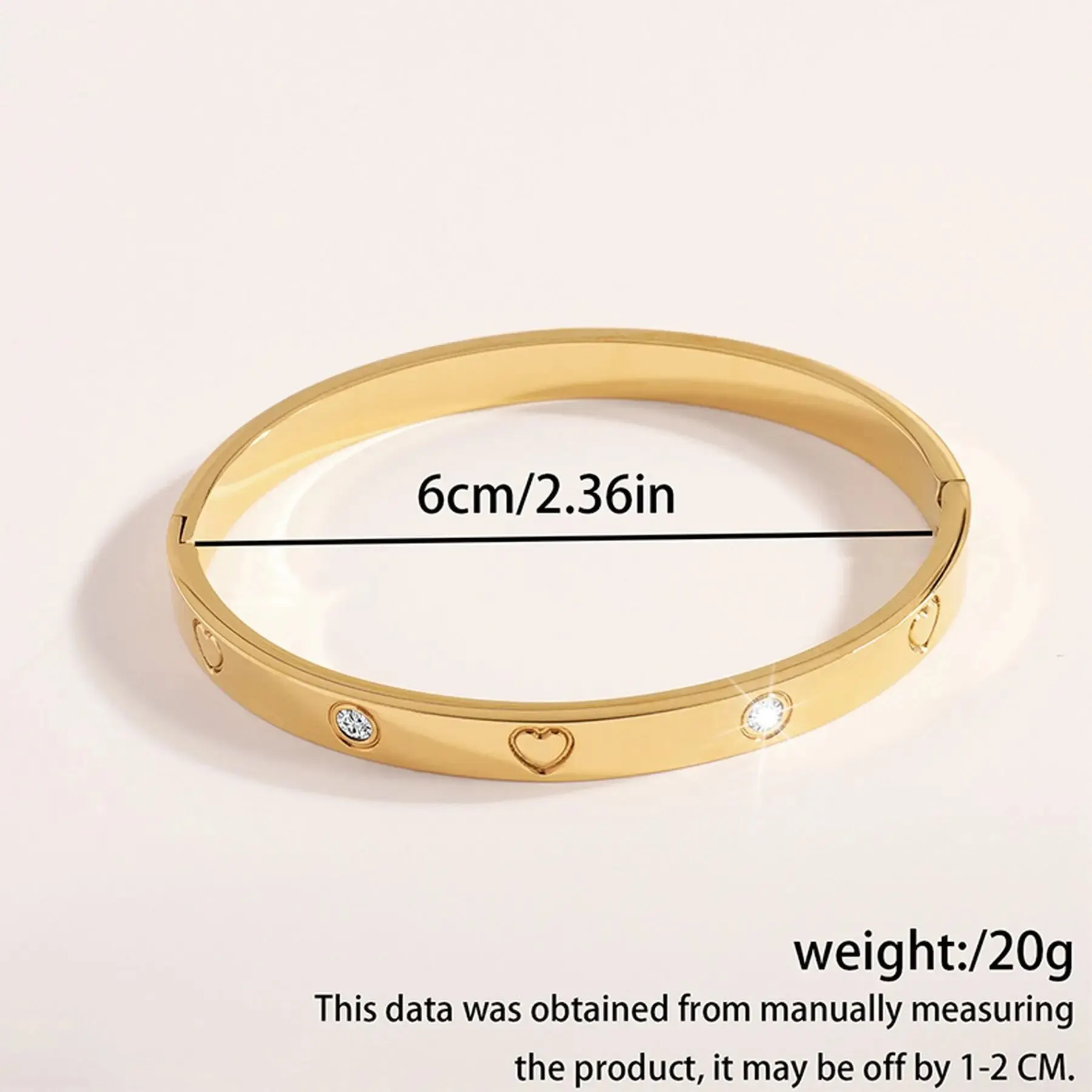 Unisex Minimalist Stainless Steel Bracelet for All Seasons Hot-Selling Personalized Design with One Heart and Diamond S340686c73d654bb28cd0a32c8f9ba2c3H