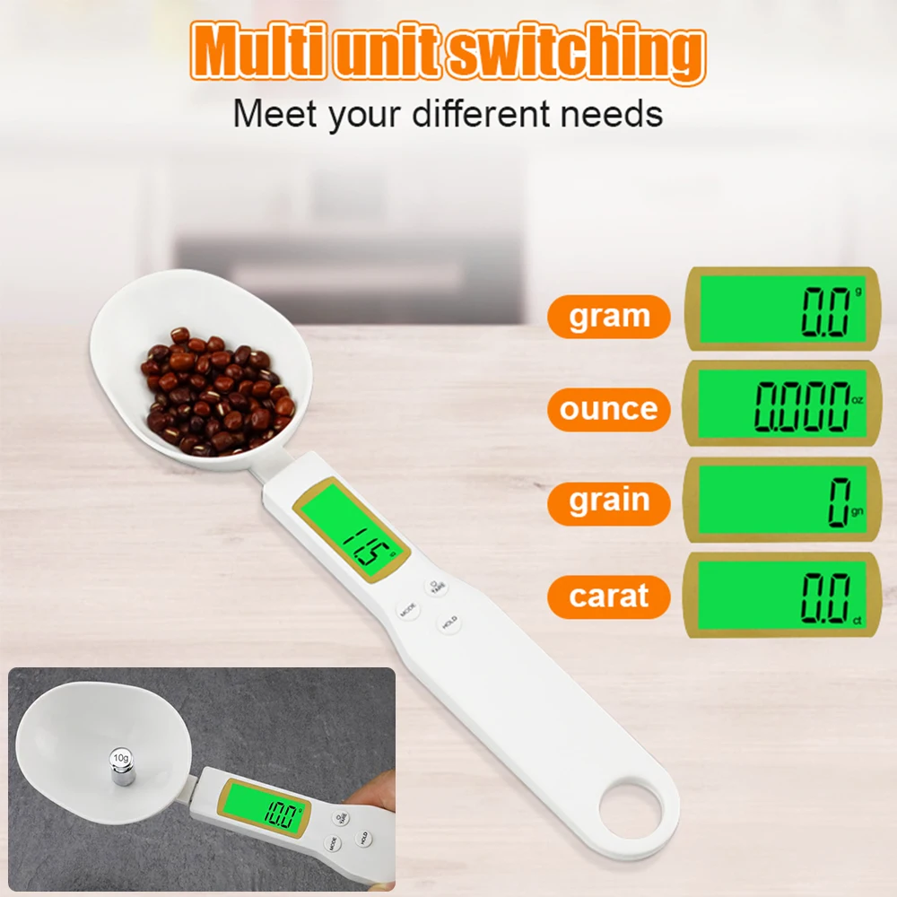 Electronic Kitchen Scale Upgrade Backlight Electronic Kitchen Scale 0.1-500g Weight Measuring Food Flour Digital Spoon Scale Kitchen Tool For Milk Coffee