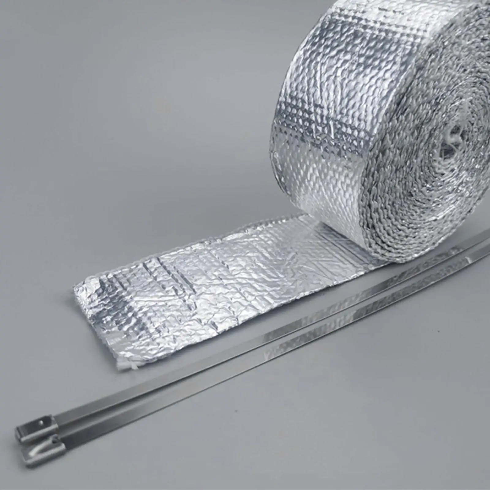 Aluminum Foil Fiberglass Duct Tube Tape High Temp Protection Heat Reflective Self Adhesive Barrier for HVAC Exhaust Pipe Aluminum Foil Fiberglass Duct Tube Tape High Temp Protection Heat Reflective Self Adhesive Barrier for HVAC Exhaust Pipe