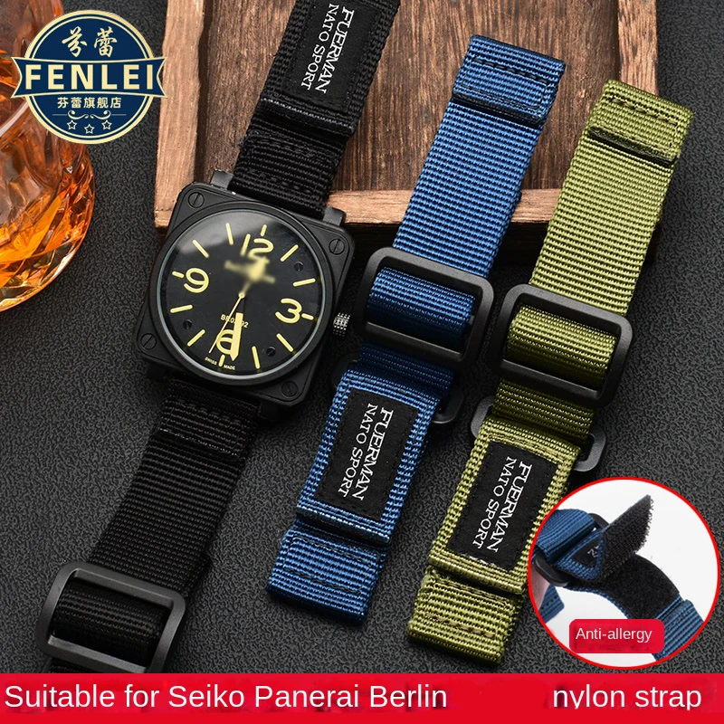 Per Seiko Bell Ross Hamilton Panerai Cinturino Per Orologio In Tela Impermeabile Cinturino Per Orologio In Nylon Cinturino Per Sport All'Aria Aperta 2