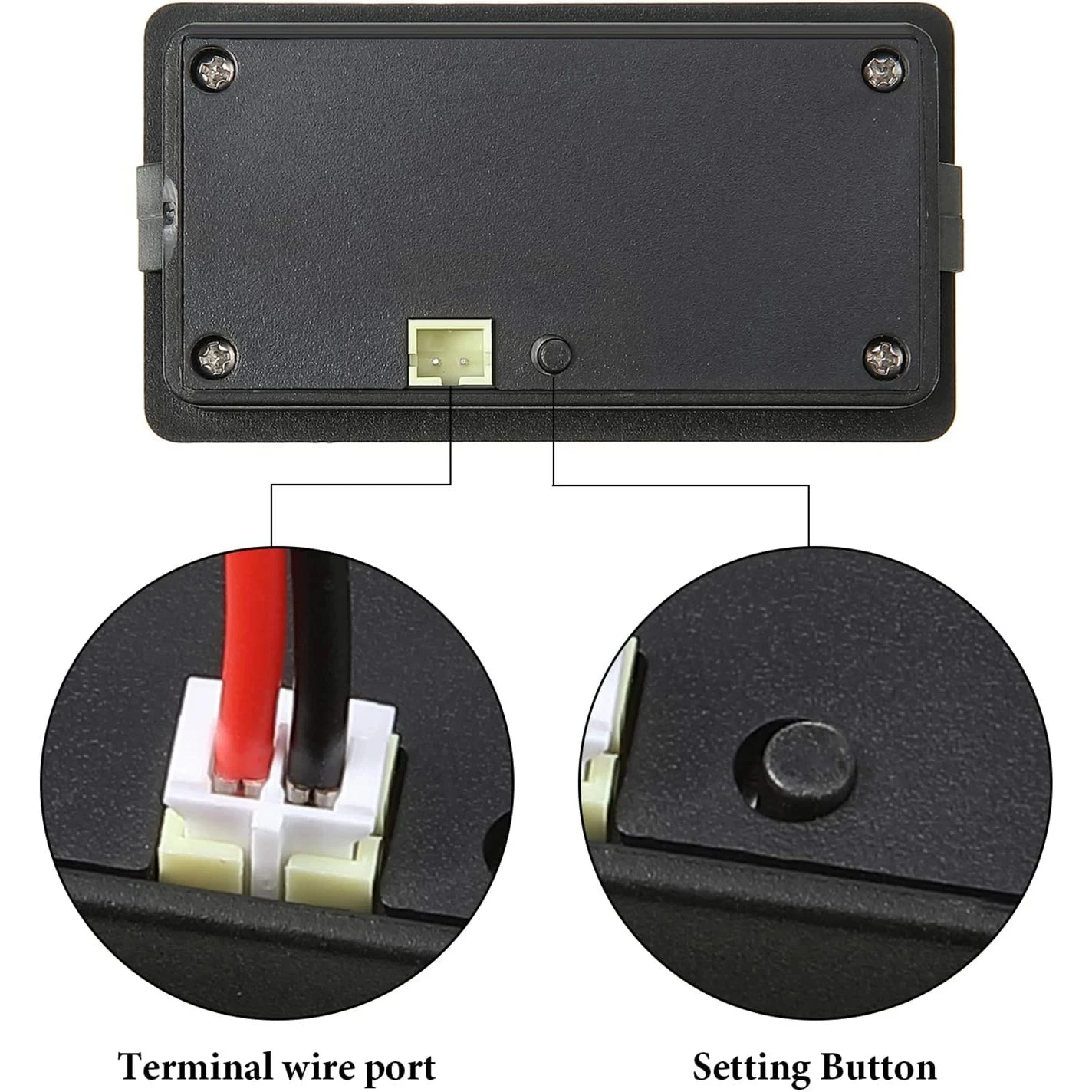 DC 12V 24V 36V 48V 72V Lead Acid Lithium Battery Capacity Voltage Meter with Alarm Gauge Indicator Battery Indicator Monitors 2
