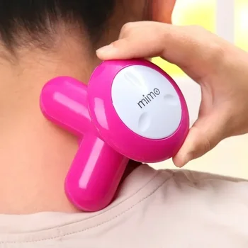 Mini massaggiatore vibrante a onde elettriche portatili con manico Batteria USB Massaggio completo del corpo Collo Vita Schiena Spalla Rilassamento 1