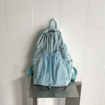 Zaini Leggeri con Coulisse per Uomo e Donna, Borsa da Viaggio per Escursionismo, Zaino Casual Semplice per Studenti Universitari