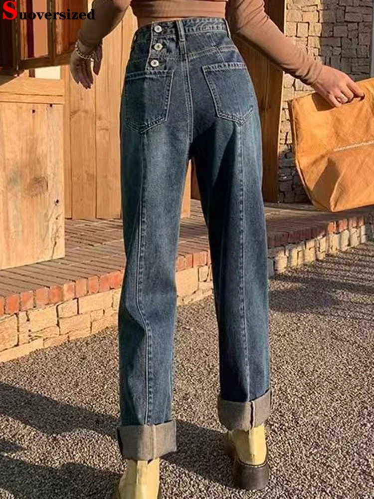 

Streetwear High Waist Straight Jeans Big Size 5xl Baggy Stretch Denim Pants New Trend Woman Vaqueros Spring Fall Fashion Hosen