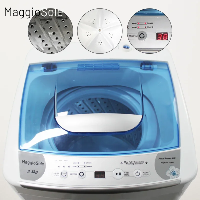 Top Loading Mini Portable 12V Home Washing Machine With Dryer Automatic Laundry Washing Machine 6