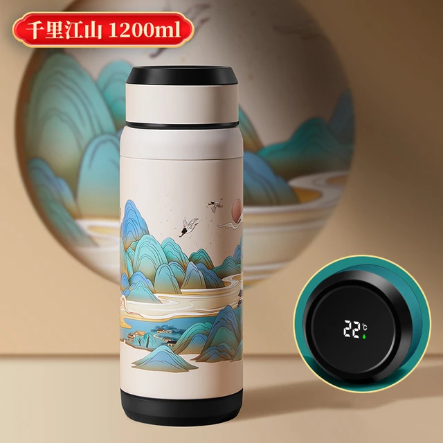 Water Bottle Thermos  Vacuum Flasks Thermoses - 1200ml Smart Thermos  Bottle - Aliexpress