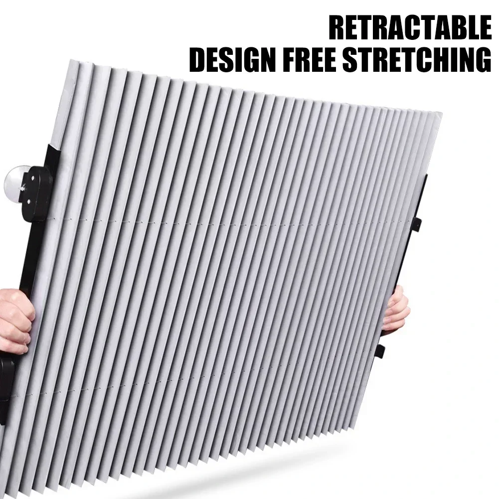 Car Windshield Sunshade Curtain Retractable Set Front Rear Window Sun Shade Protector UV Reflective Film Auto Sun Visor Covers