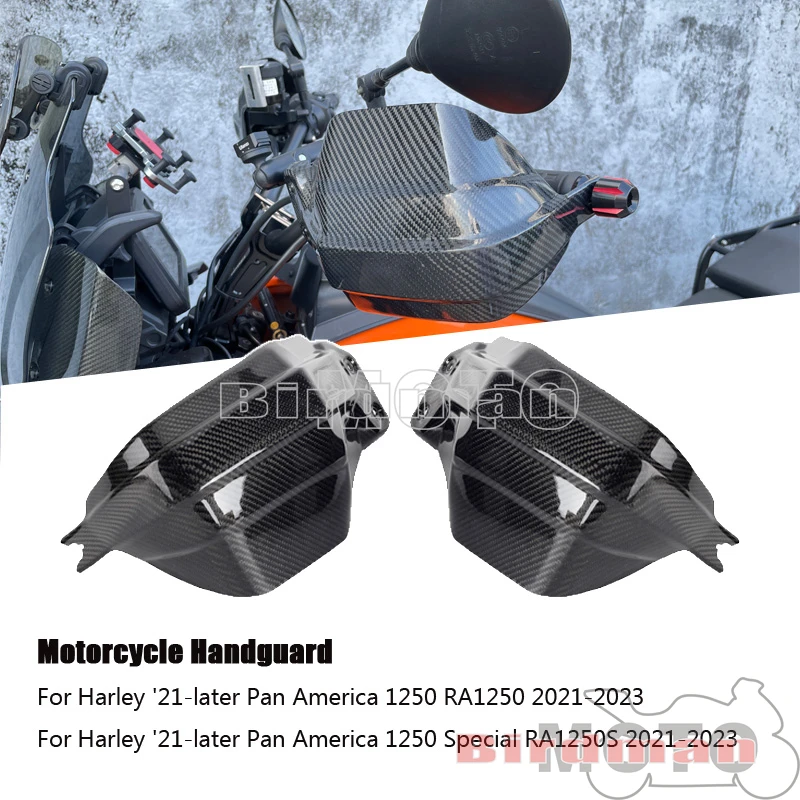 

Защита для рук из углеродного волокна на руль, защита для рук, ветрозащитные дефлекторы для Harley Pan America 1250 RA1250 Special RA1250S 2021-позже