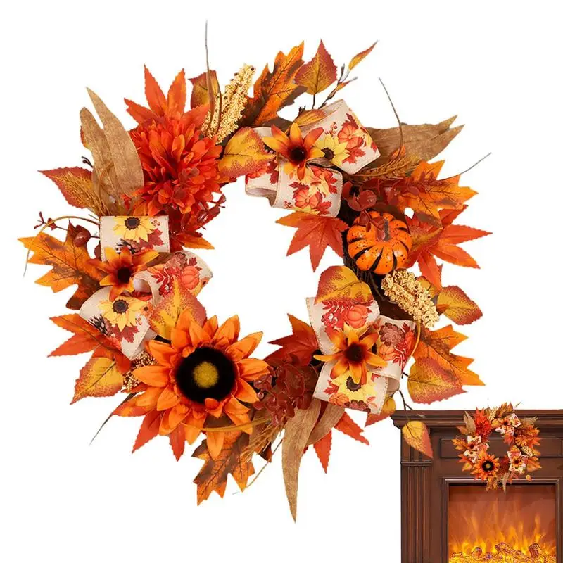 

Fall Wreath Decoration Tree Leaf Artificial Flower Leaves For Home Big Artificial Hyacinth Violet Flower Christmas Halloween