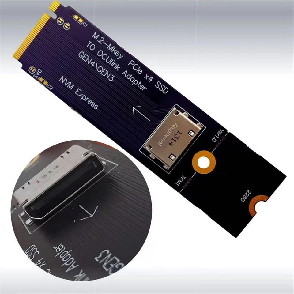 Cavo Oculink PCI-E4.0 M.2 M-key Per NVME SSD EGPU - Adattatore SFF-8612 Da 15cm - Foto 5