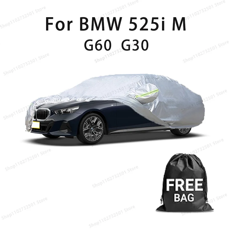 For BMW 525i M G60 G30 Car Cover Full Covers with Reflective Strip Dustproof UV Scratch-Resistant Sunscreen Protective cover