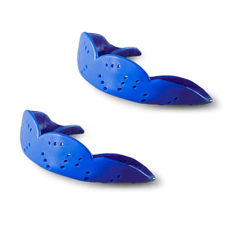 

Top!-2X Sport Mouth Guard EVA Teeth Protector Adults Mouthguard Tooth Brace Protection Basketball Rugby Boxing Karate,Blue