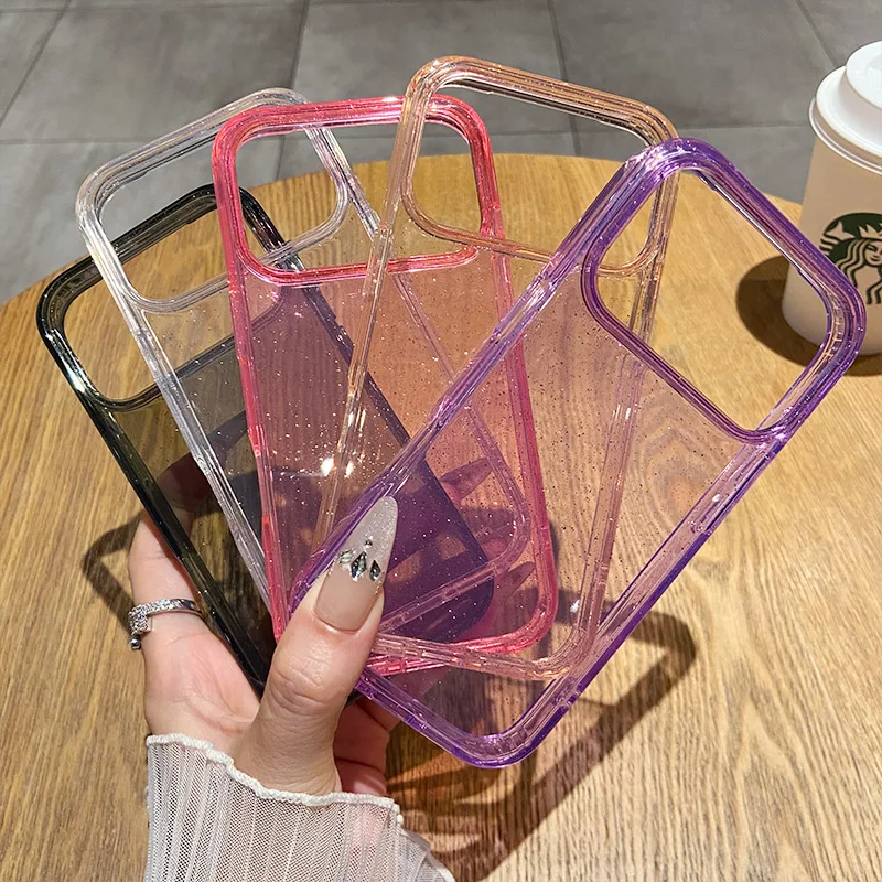 Luxury Fashion Bling Glitter Acrylic Shockproof Phone Case