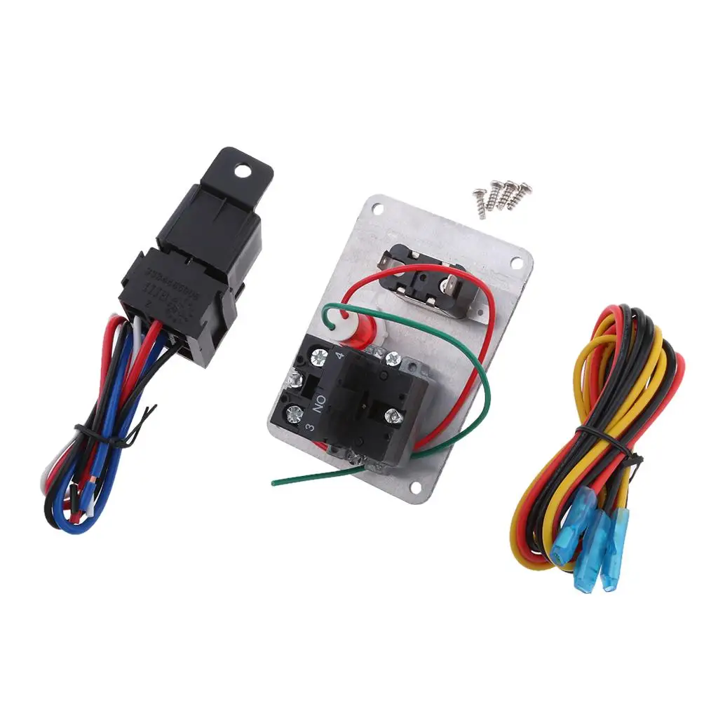 Car 12V 3 in 1 Racing Ignition Switch+ LED Toggle Button Panel + Relays + Line + Screws
