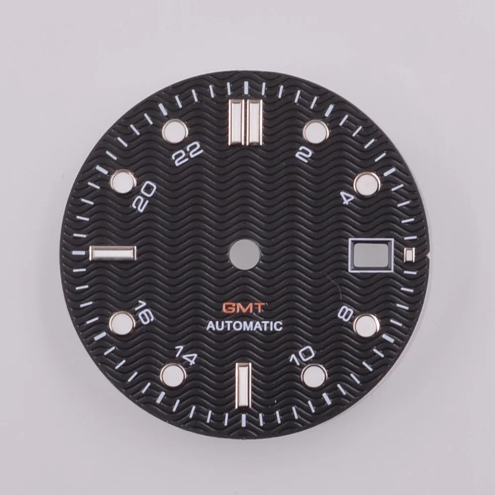 31mm Green Luminous White/Black/Blue Watch Dial Fit NH34 Movement
