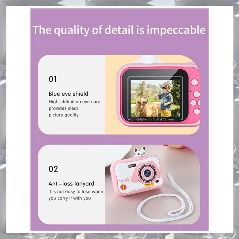 A8S HD Dual Lens 4000W Pixel 5472X4104PX Photo Resolution Without Memory Card Children's Camera,Brown Easy Install Easy To Use