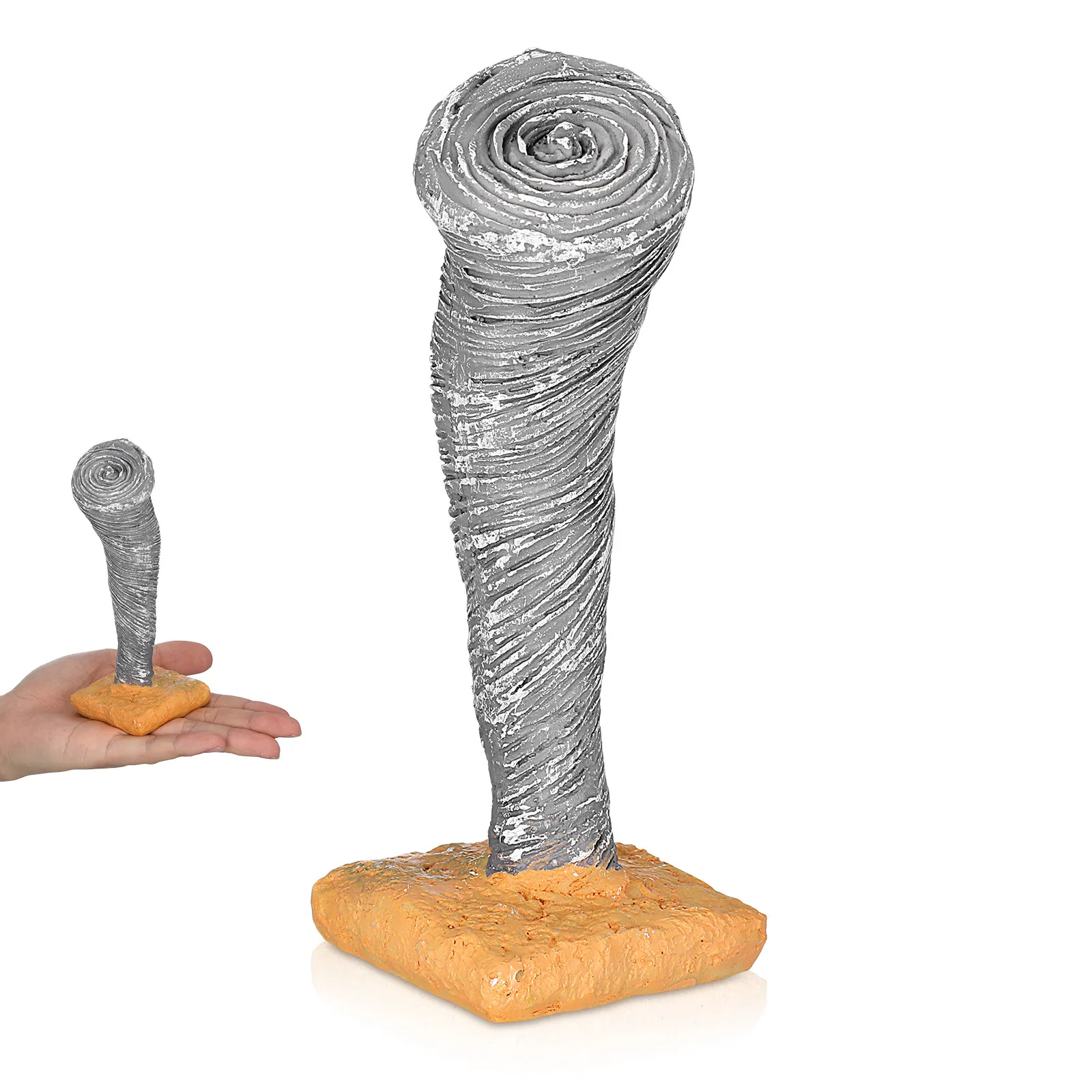 DIY 미니어처 풍경 토네이도 레진 장식품, 모래 테이블 테라피 교육 도구, 운동 능력 향상 및 창의적 표현 증진