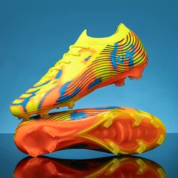 Men's High - Top Soccer Cleats - Premium Non - Slip Outdoor Football Boots - 45 (Yellow - FG)
