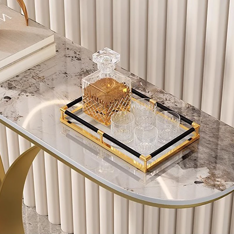 Metal Removable Living Room Table Modern Narrow Table Office Gold Vintage Short Furniture
