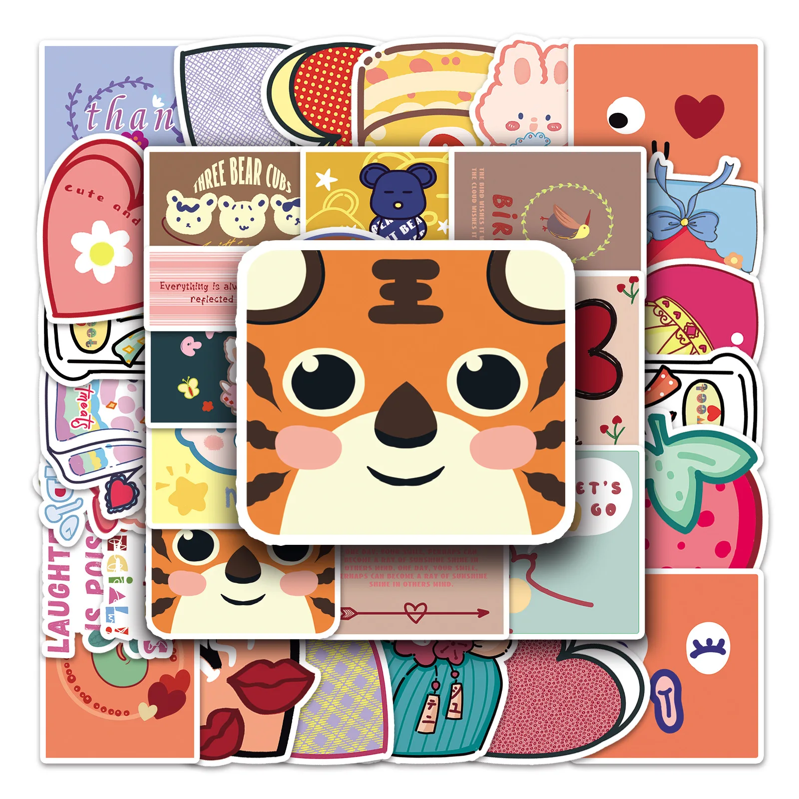 

50Pcs Cartoon Love Series Graffiti Stickers Suitable for Laptop Helmets Desktop Decoration DIY Stickers Toys Wholesale