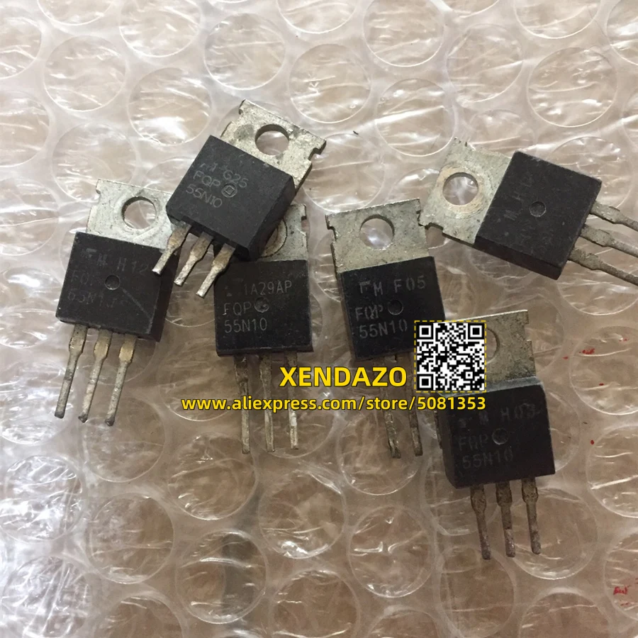 10pcs/lot FQP55N10 55N10 MOSFET 55A 100V TO-220