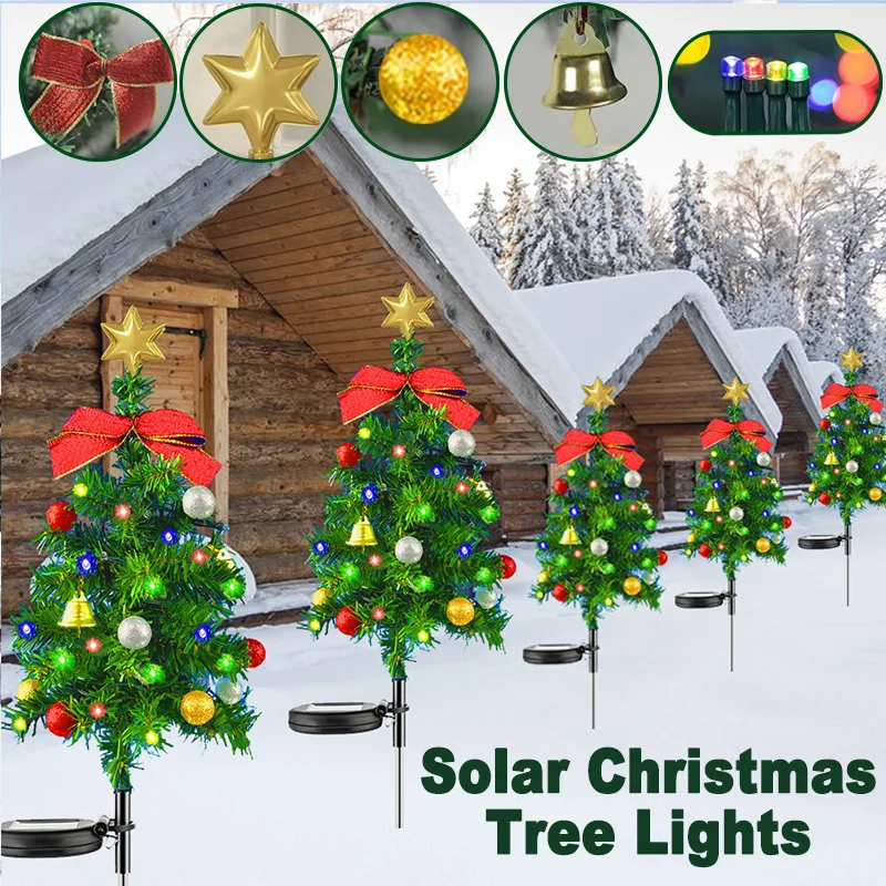 LEDSolarChristmasTreeLightsStakeLightOutdoorsimpermevel
