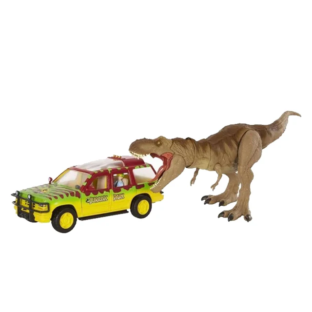 Jurassic World Mattel GWN38 Tyrannosaurus Film Same Paragraph Jeep Suit Tyrannosaurus Little Boy Who Escaped In Rainy Night 3