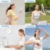 JISULIFE Handheld Turbo Fan, 4000mAh USB Rechargeable Battery , Small Pocket Fan with 5 Speeds, Protable for Travel/Home/Office 6
