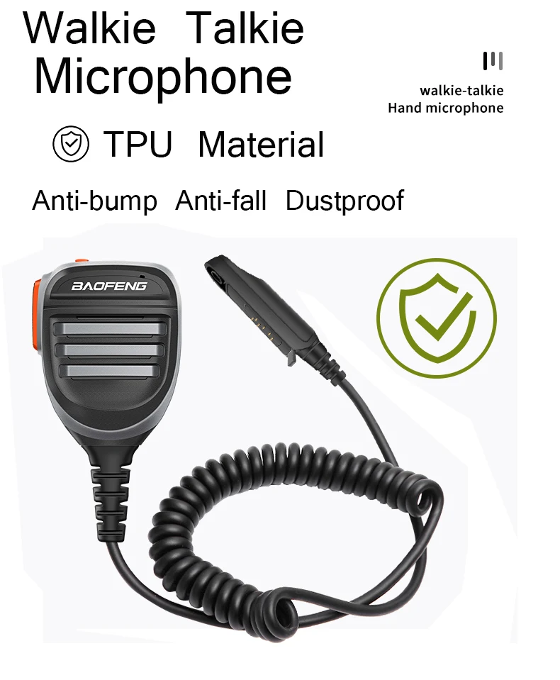 Baofeng UV-13Pro Waterproof Microphone Shoulder Speaker UV-9R PRO 2 Pins for Walkie UV-5R/UV-82/UV-16/TH UV8000D Two Way Radio