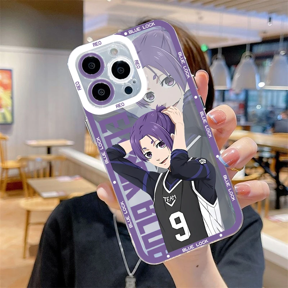 thumbnail image 1 of Funda de teléfono con bloqueo azul para iPhone, carcasa transparente de Anime de sangre caliente para iPhone 15, 14, 13, 12, 11, Mini Pro Max, X, XR, XSMax, 6S, 6, 7, 8 Plus, SE20, 1 of 5