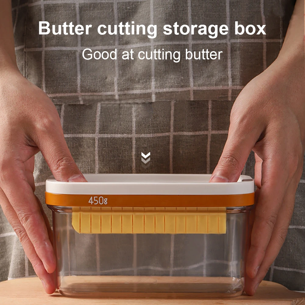 Rectangular Butter Dish With Cutter Butter Keeper Storage Box Container Baking Tools