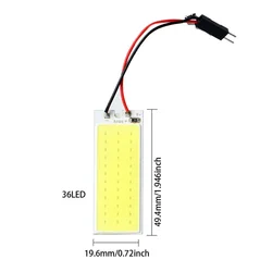 4 PCS Car Interior LED Panel Lights - 4W 12V COB Dome Bulbs (36LED (4pcs))
