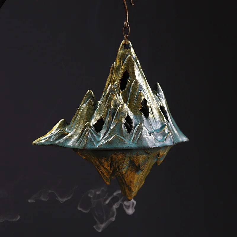 0012 Backflow Incense Burner Household Ceramic Ornaments Hanging Incense Burner Creative Indoor Sandalwood Bedroom Art