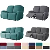 1/2/3 Seater Solid Color Elastic Recliner Sofa Cover Stretch Spandex  Armchair Covers Removable Couch Slipcovers Home 1