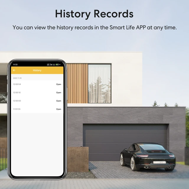 QCSMART Tuya Garage Door Opener Controller System Relay Module Smart Life App Remote Control Timer Work Google Assistant Alexa 5