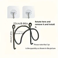 6-Piece Wrought Iron Towel Rack Wall-Mounted With Hooks Sturdy Easy Install Space-Saving For Bathroom Kitchen | 24-hour Shipping 4