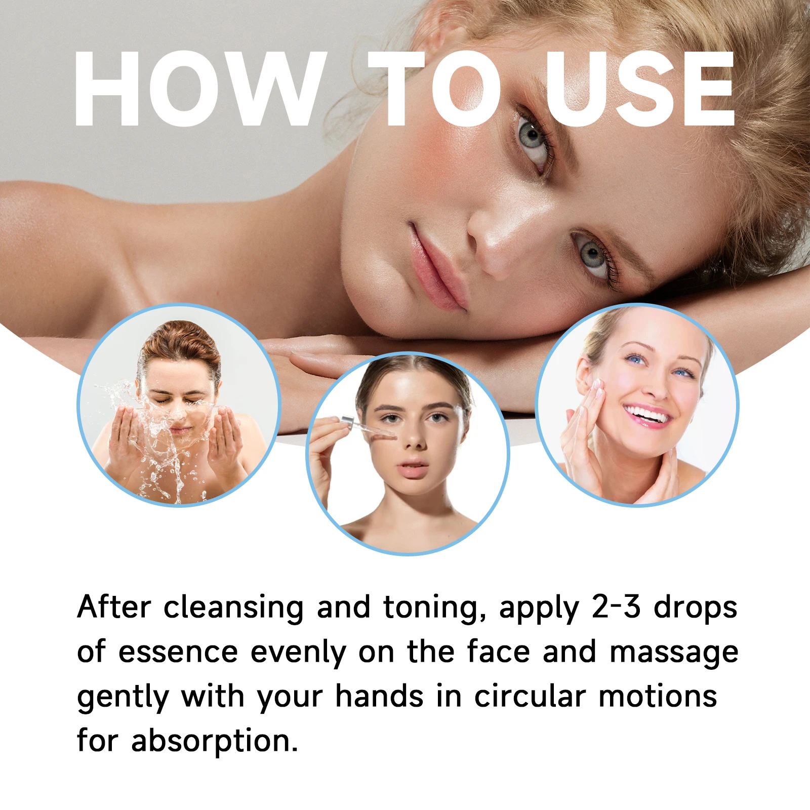 Copper Peptide Serum Fade Fine Lines Shrink Pores Skin Care Smoothing Firming Hyaluronic Acid Brightening Moisturizing Serum 5
