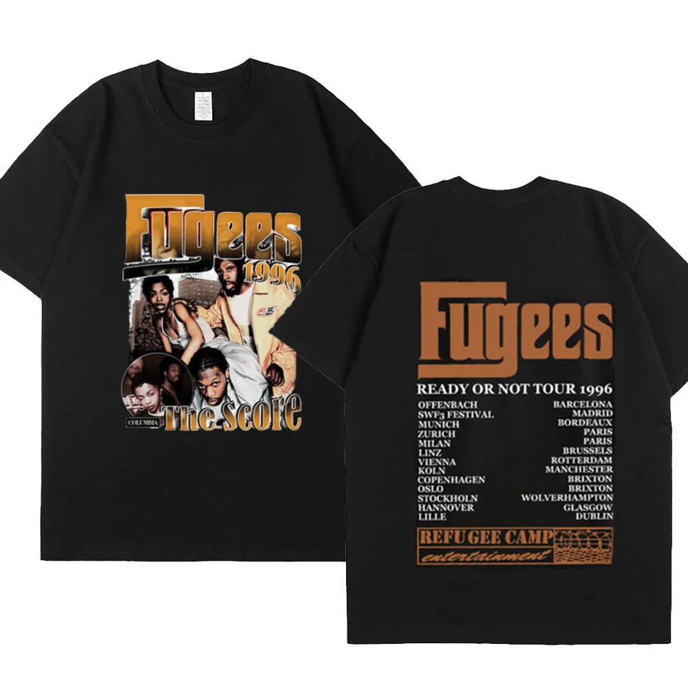 Fugees Refugees Lauryn Hill Print T-shirts Summer 100% Cotton
