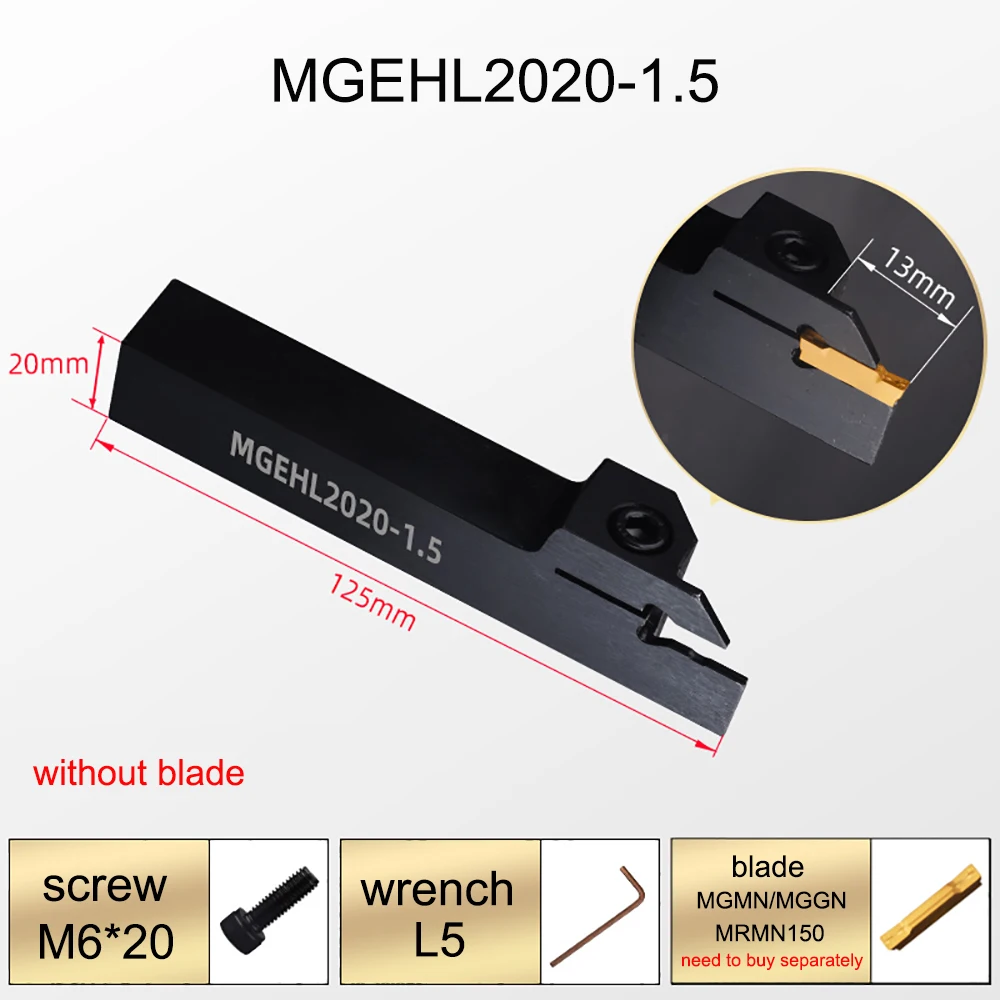 1PCS MGEHL MGEHR1010 MGEHR1212 MGEHR1616 MGEHR MGEHR2525 MGEHR3232 1.5mm 2mm 3mm 4mm 5mm CNC Lathe Turning Tool Holder