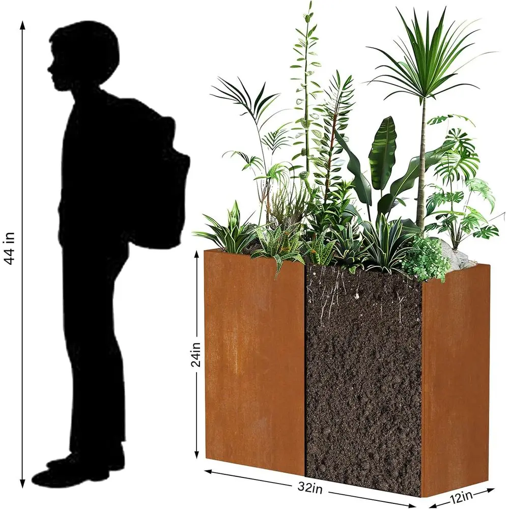 Planter box with shelf detail
