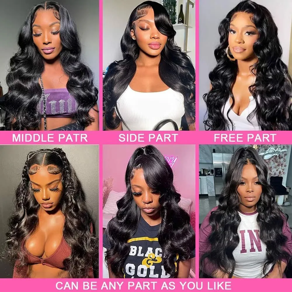 Brazilian 180 Density Body Wave Wig 13X4 13x6 HD Transparent Lace Front Human Hair Wigs For Women 32 34 Inch 360 Full Lace Wig - Image 5