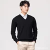 MRMT 2025 Brand New Men's Round Neck V-Neck O- Neck Pullover Wool Sweater Classic Solid Color Slim-Fit Base Plus Size Sweater 4