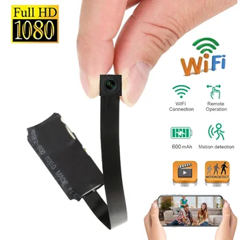 Mini HD 1080P FAI DA TE P2P Wifi Telecamera Wireless Visualizzazione remota Webcam Videoregistratore Rilevazione movimento Telecamera in miniatura Costruito in 600mA