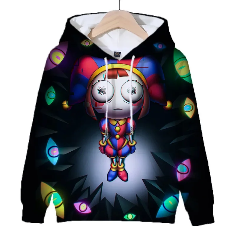 

Sudadera The Amazing Digital Circu 3D Hoodies Kids Casual Tracksuit Girls Anime Sweatshirt Boy Pullover Winter Children Hoodie