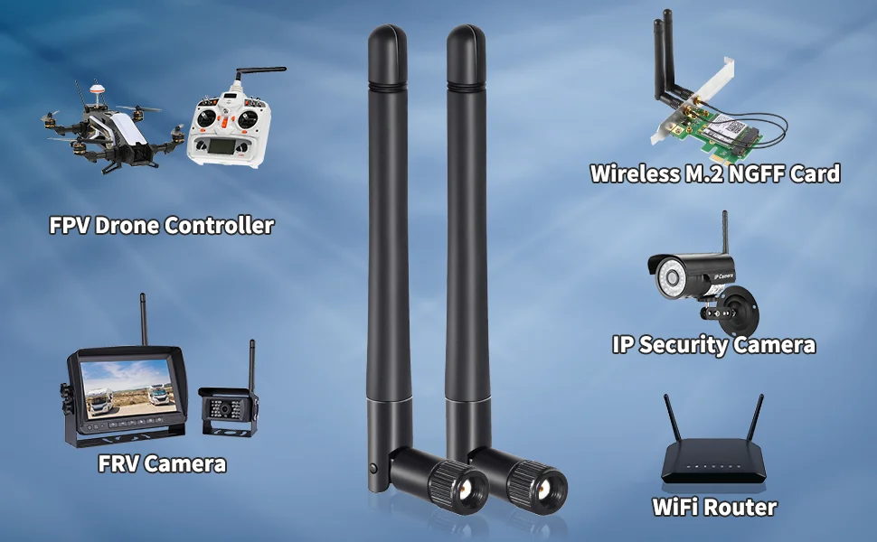 2.4GHz 5G 5.8GHz Wifi Antenna SMA Male to I-P-E-X-1 Coaxial Cable for M.2 NGFF I