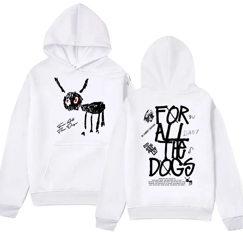 Rapper Drake for All The Dogs Letter Hoodie Men's Women's Hip Hop Vintage Hooded Sweatshirts Fashion Casual Oversized Streetwear