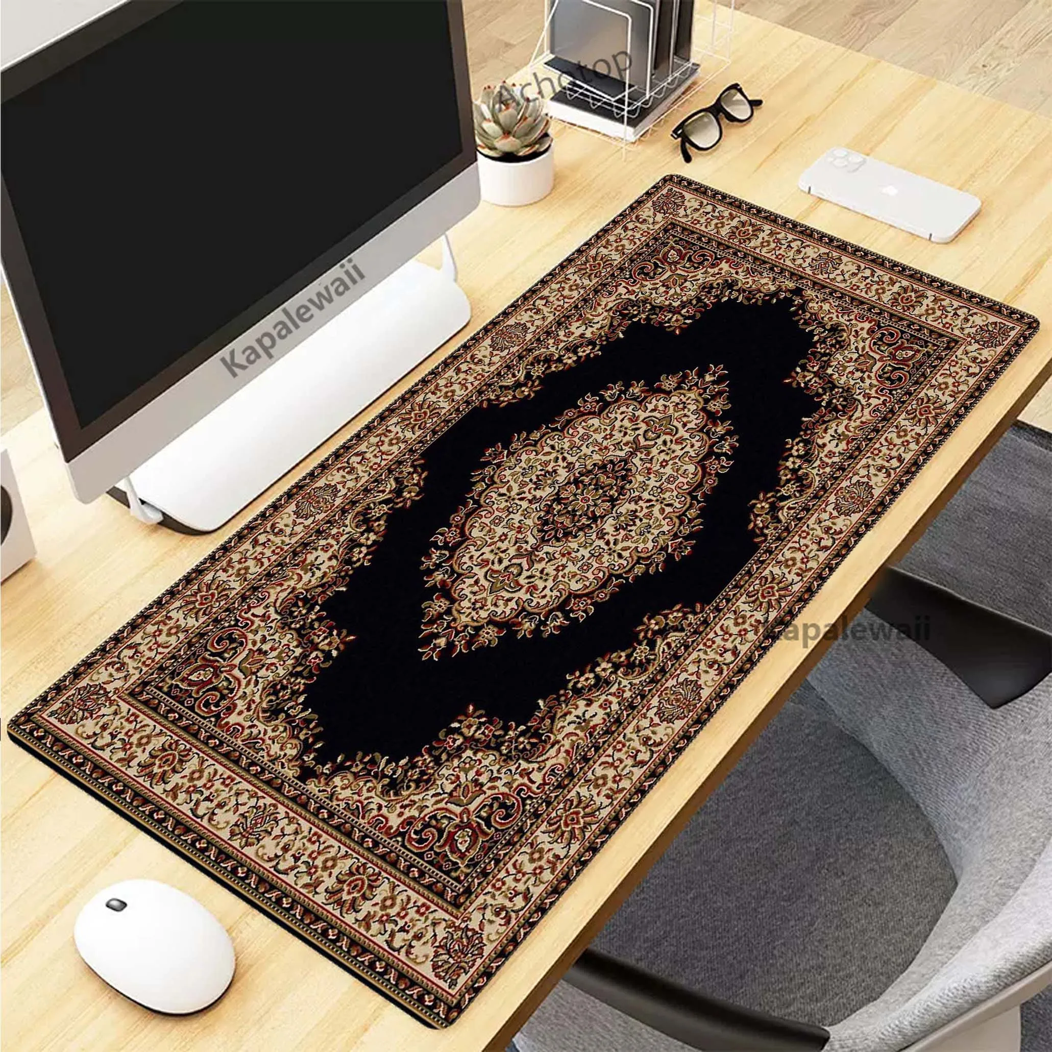 Persian Carpet-Inspired Retro Gaming Mouse Pad & Desk Mat